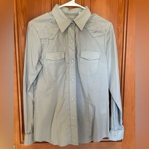 Roper Gray Pearl Snap Size M